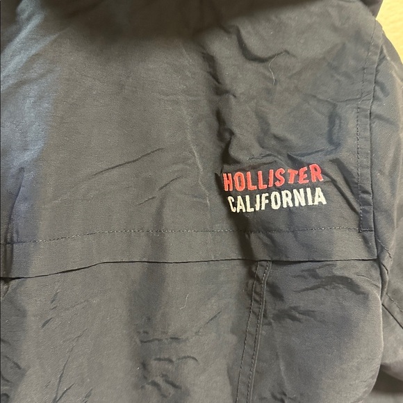 Hollister Navy Jacket with Neon Pink Details original cropped jacket size medium - Picture 6 of 8